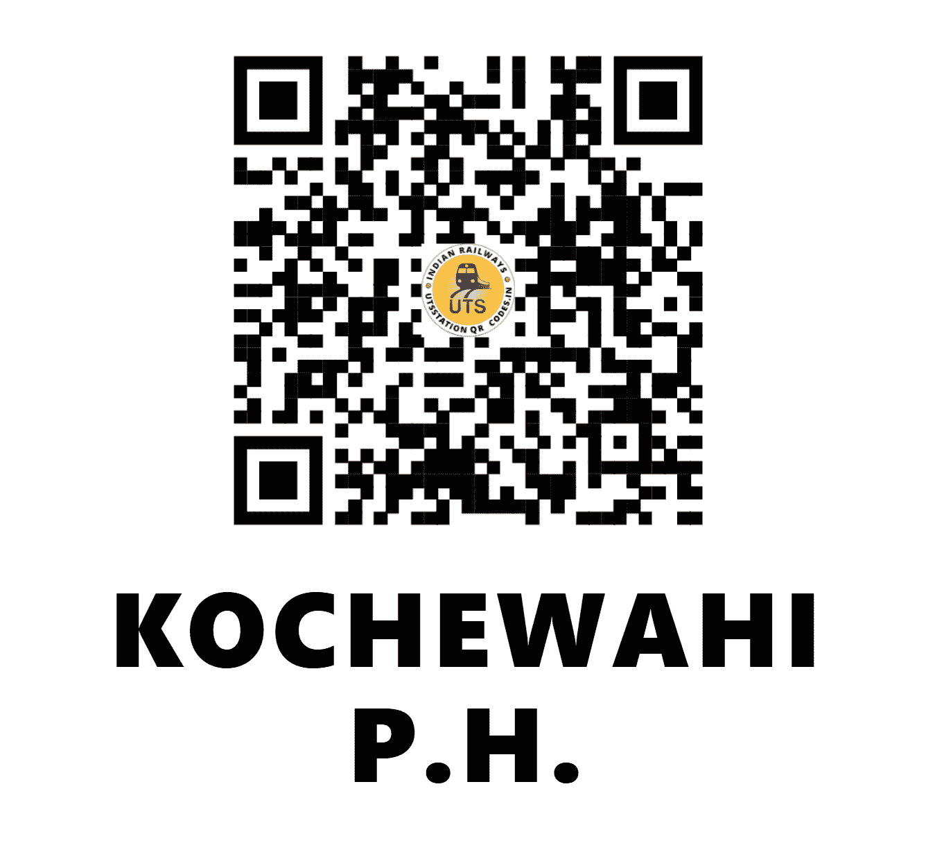 UTS QR Code for KOCHEWAHI P.H. - KFX - SB (MADHYA PRADESH)